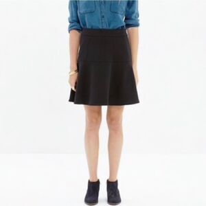Madewell Wavelength Black Fit Flare Skirt
